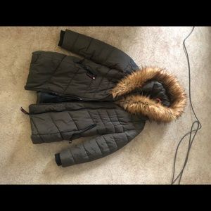 Olive green womens canada weather gear coat